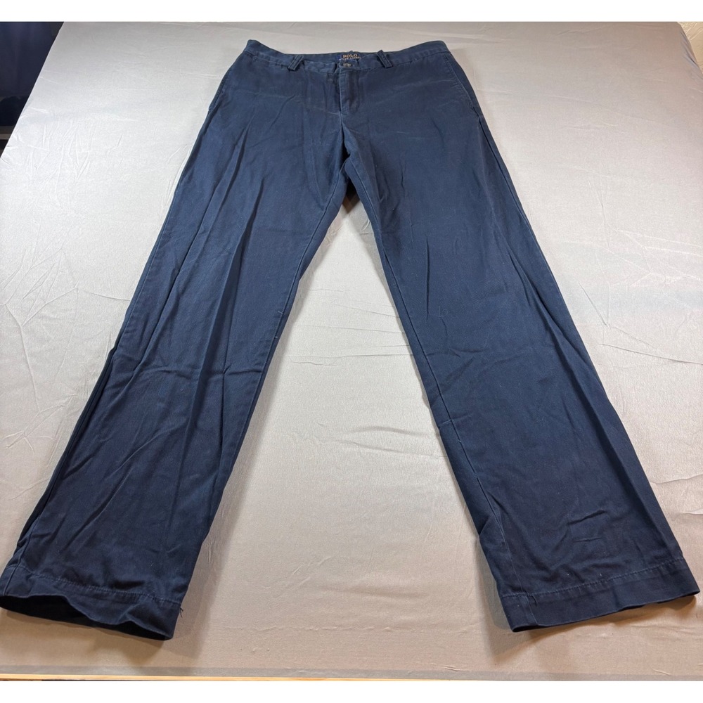 Polo Ralph Lauren Navy Blue Chino Pants Men's Size 20 Classic Fit With Red Pony